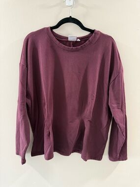 torrid Deep Plum Long Sleeve Crewneck Sweatshirt